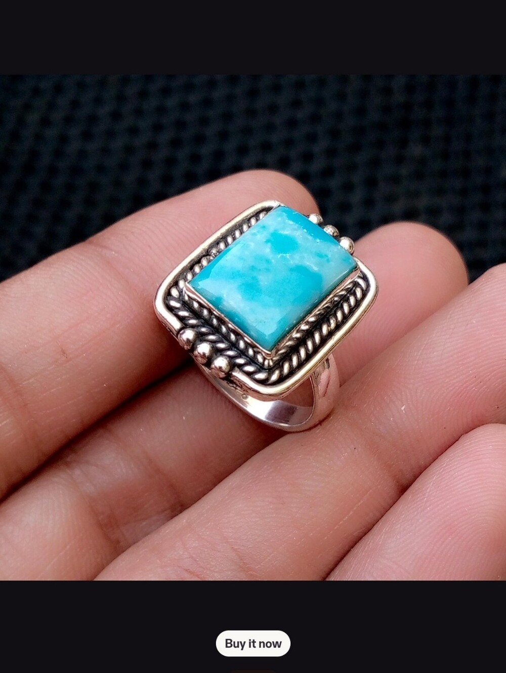 Larimar Set In Sterling Silver - Picture 3 of 4